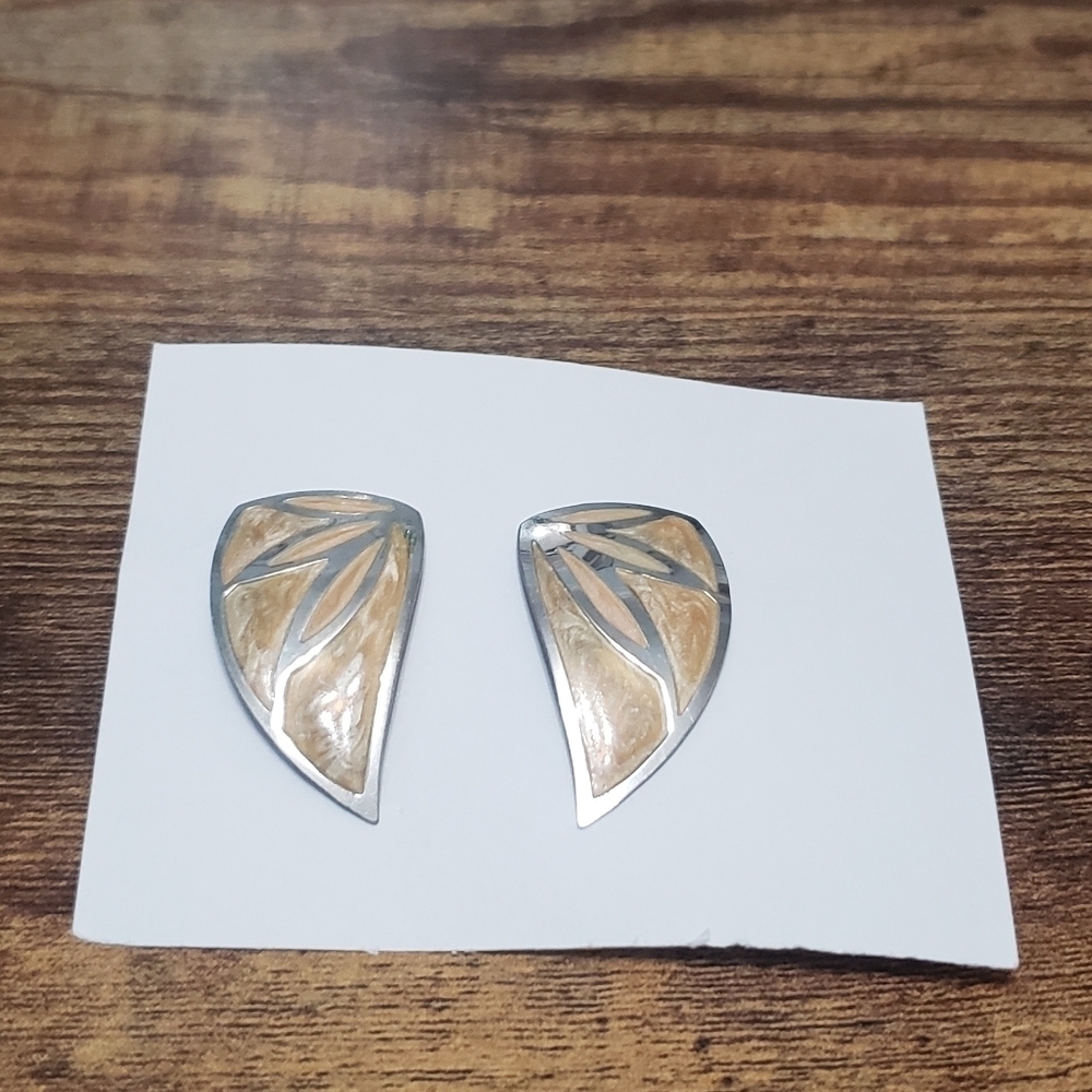 silver tone statement earrings